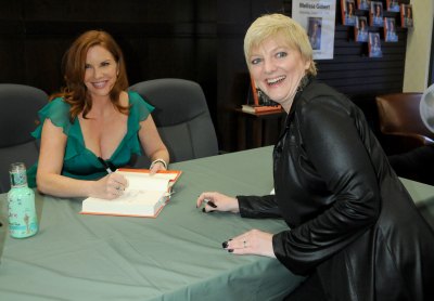 Melissa Gilbert and Alison Arngrim pose together at book signing 