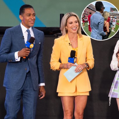 Amy Robach and T.J. Holmes Show PDA in New Photos at football game