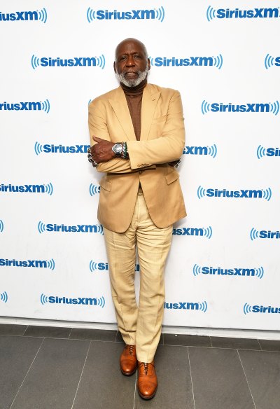 Richard Roundtree wears khaki suit and brown shoes