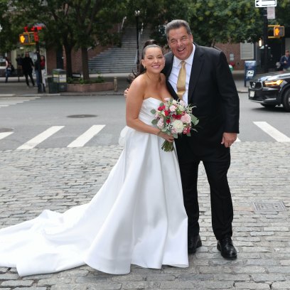 Ciara Schirripa and Steve Schirripa in wedding attire