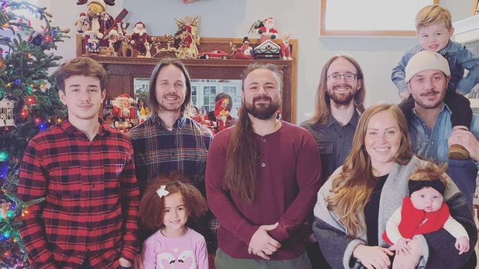 Mina Starsiak Hawk's family on Christmas