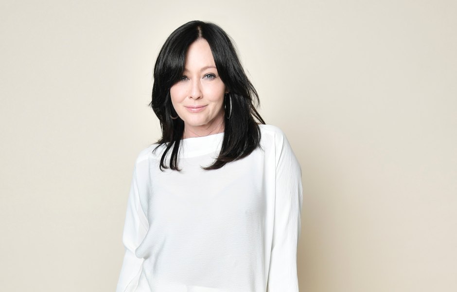 Shannen Doherty wears all-white outfit