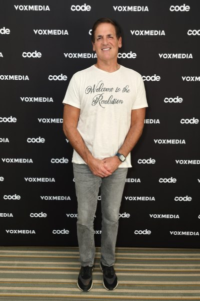 Mark Cuban wears graphic T-shirt with jeans