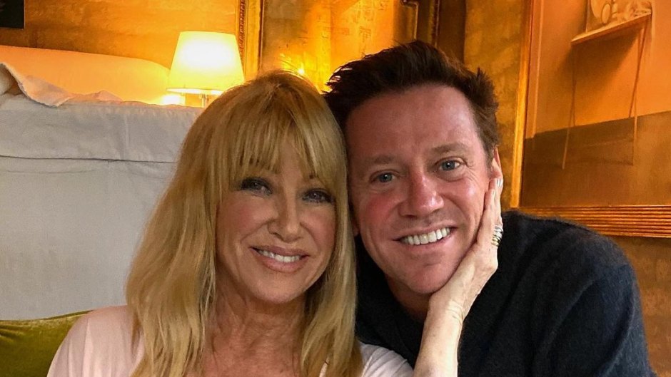 Suzanne Somers poses with son Bruce Somers Jr.
