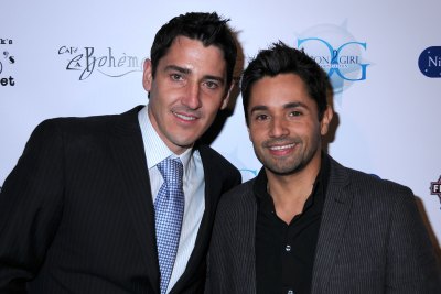 Jonathan Night and Harley Rodriguez on red carpet