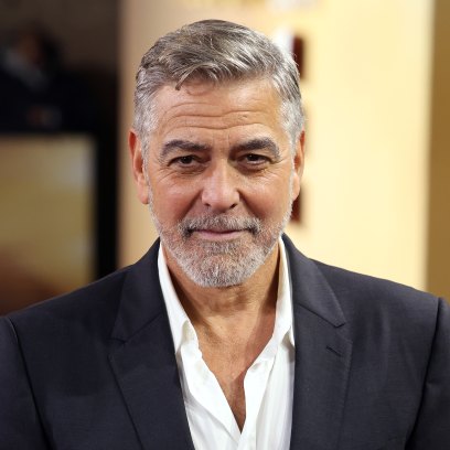 Close up of George Clooney wearing a suit