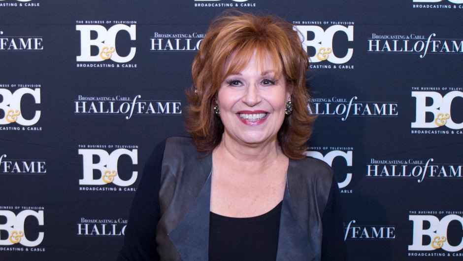 Joy Behar poses on red carpet in an all-black outfit