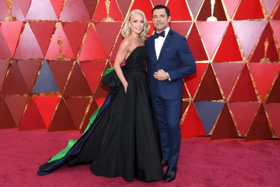 Kelly Ripa wears black ballgown next to husband Mark Consuelos