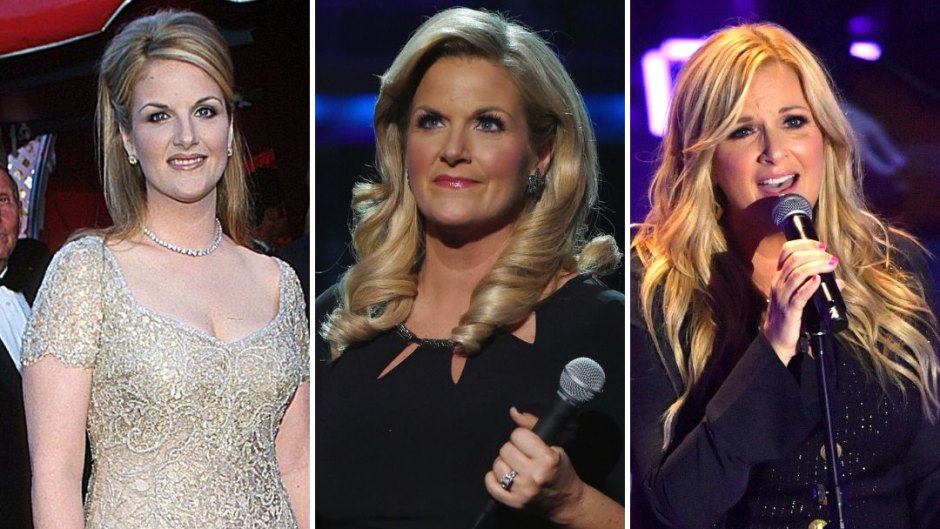 Trisha Yearwood performing in 1998, 2015 and 2023.