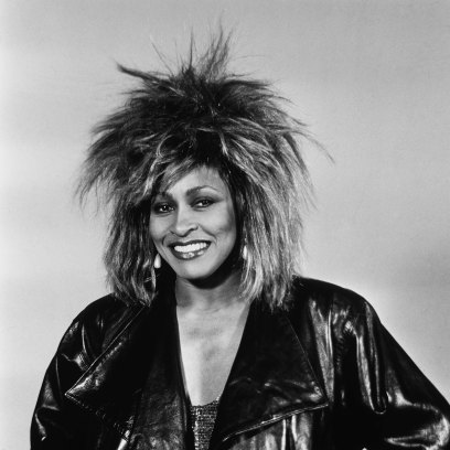 Tina Turner in a leather jacket