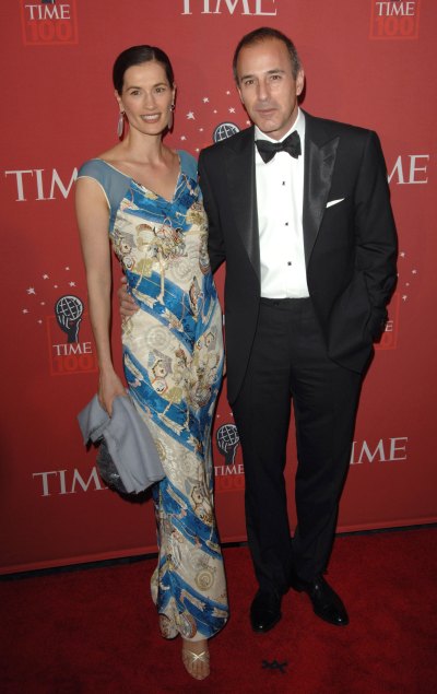 Matt Lauer in a tuxedo during appearance with Annette Roque