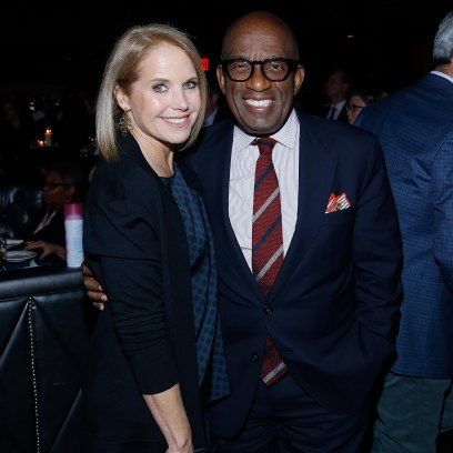 Katie Couric poses with Al Roker