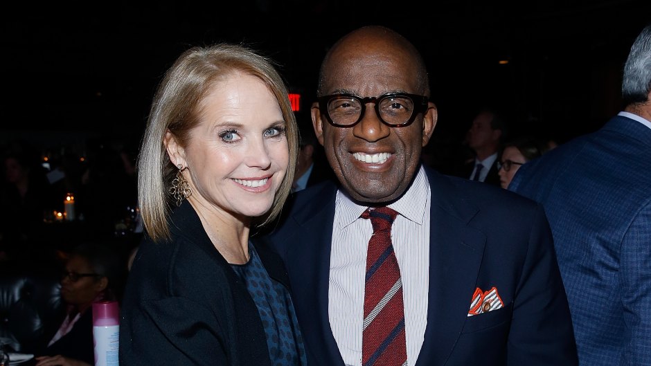 Katie Couric poses with Al Roker