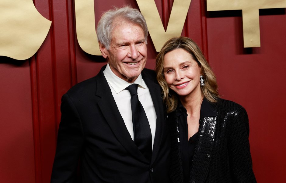 Harrison Ford and Calista Flockhart smile together