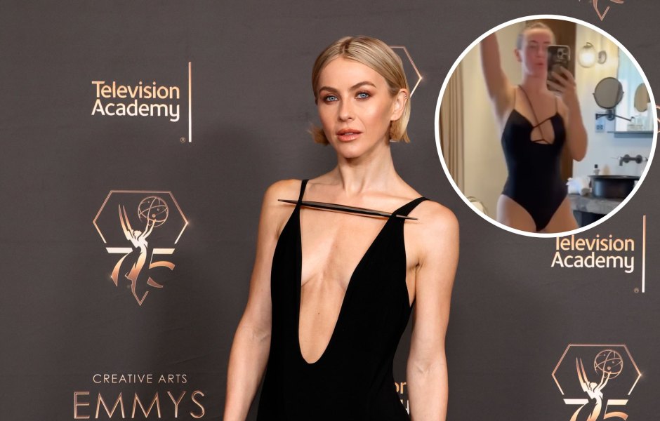 Julianne Hough Dances Around in Sexy Black Swimsuit During Video