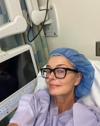 Paulina Porizkova in hospital bed
