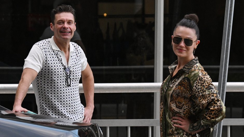 Ryan Seacrest and Aubrey Paige outside of gym in Miami