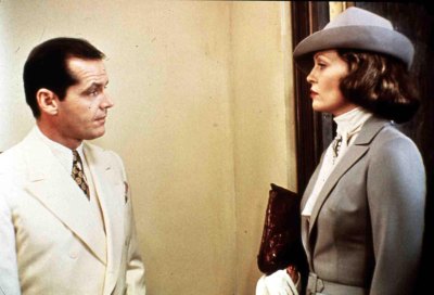 Jack Nicholson and Faye Dunaway on set of 'Chinatown'