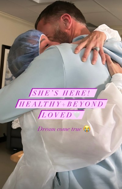 Claire Crawley hugs husband Ryan Dawkins