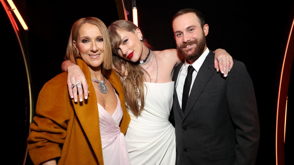 Celine Dion with son Rene-Charles and Taylor Swift