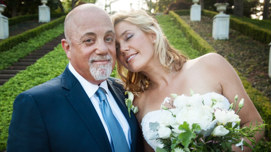 Billy Joel and Alexis Roderick pose on their wedding day.