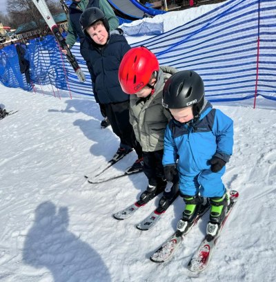 Dylan Dreyer's kids skiing