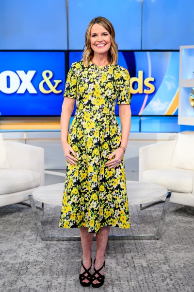 Savannah Guthrie in a yellow floral dress