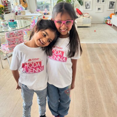 Hoda Kotb's daughters wear matching shirts